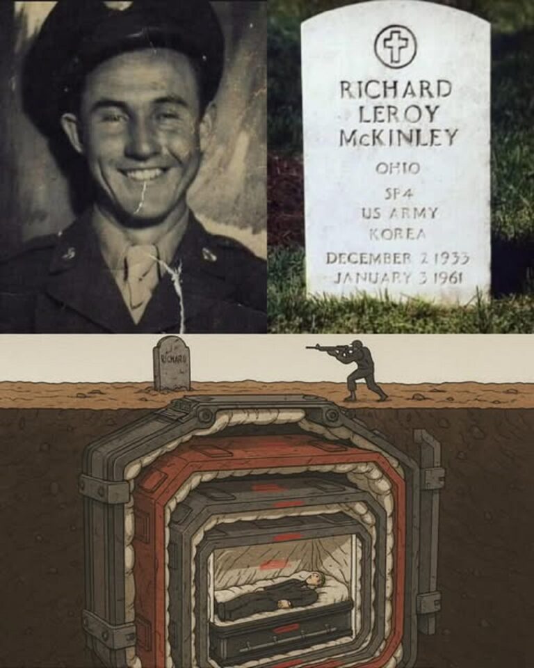 En la foto, la tumba de Richard Leroy McKinley