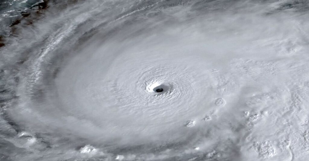 En la foto, el huracán Melissa sobre Jamaica