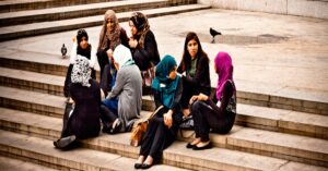 En la foto, mujeres musulmanas en Occidente