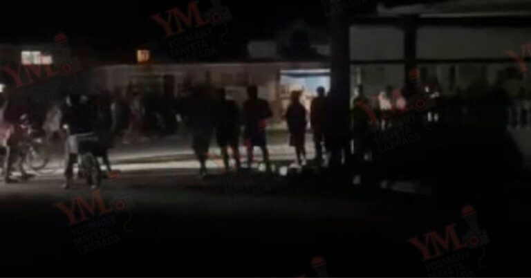 En la foto, protestas en Baire