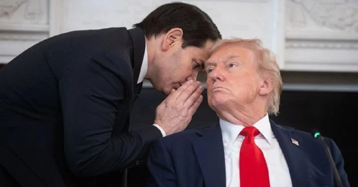 En la foto, Trump y Marco Rubio