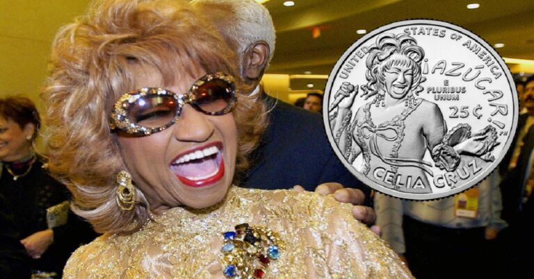 En la foto, Celia Cruz