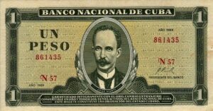 En la foto, un billete cubano de a peso