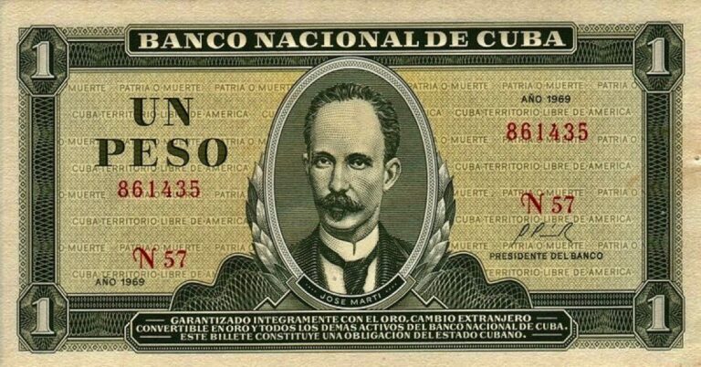 En la foto, un billete cubano de a peso