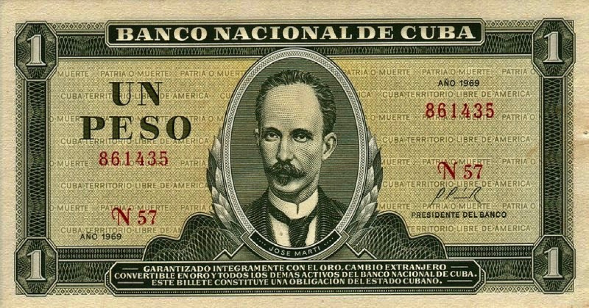 En la foto, un billete cubano de a peso
