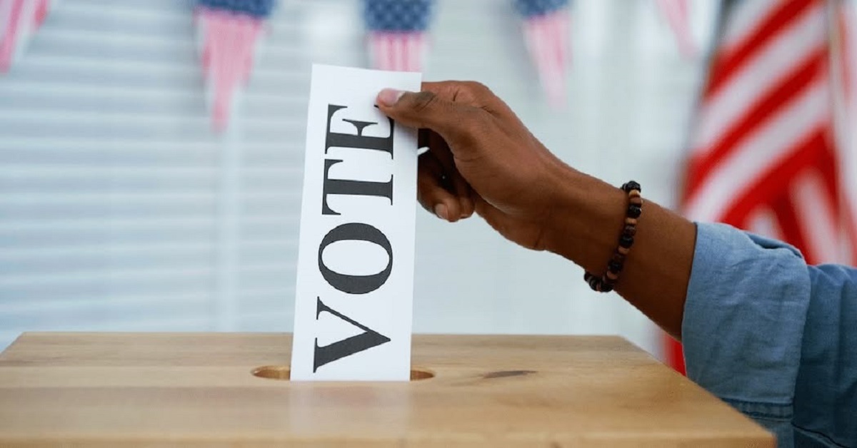 En la foto, una persona votando