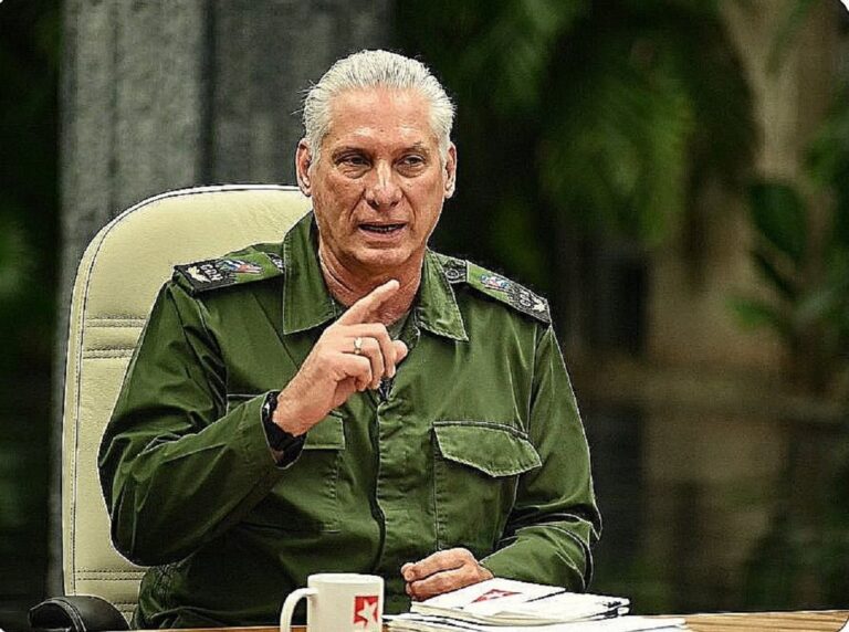 En la foto, Miguel Díaz-Canel