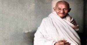 En la foto, Mahatma Gandhi