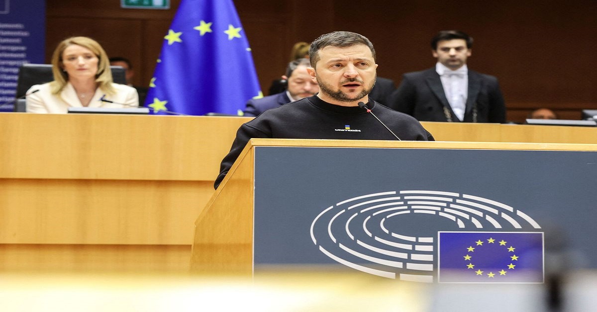 En la foto, el presidente ucraniano Vladimir Zelenski