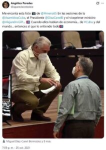 En la foto, un mensaje alegórico al texto