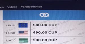 En la foto, el precio del dólar, según El Toque