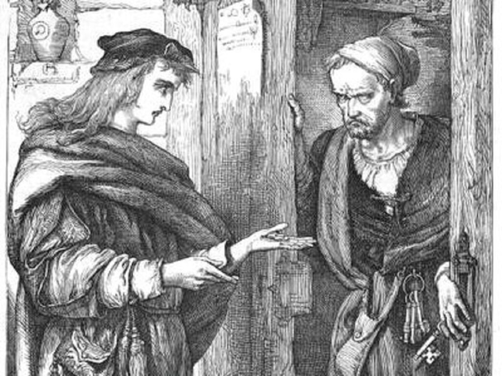 En la foto, una escena de Romeo y Julieta: Romeo y el Boticario