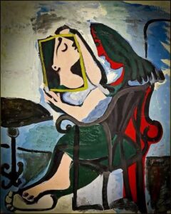 En la foto, la obra "Femme au Miroir" ("Mujer con un espejo")