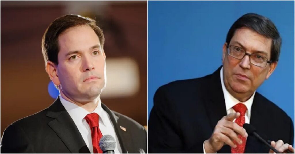 En la foto, las imagenes de Marco Rubio y Bruno Rodríguez Parrilla