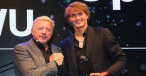 En la foto, Becker y Zverev