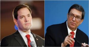 En la foto, las imagenes de Marco Rubio y Bruno Rodríguez Parrilla