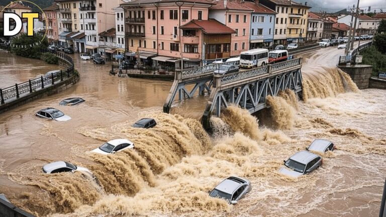 En la foto, inundaciones en Bulgaria