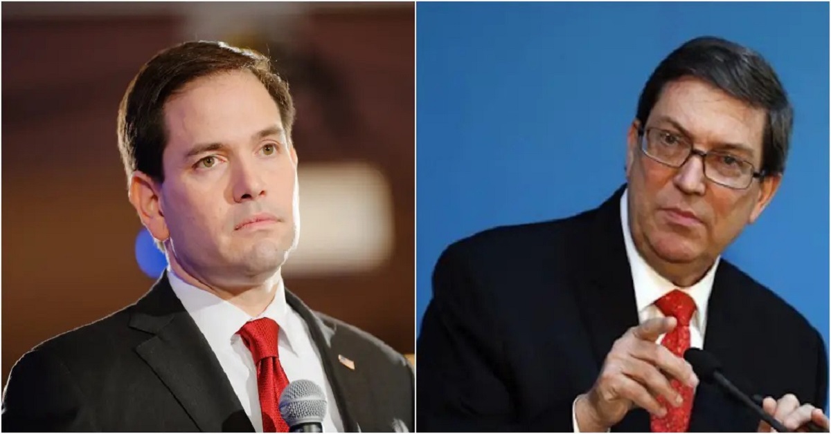 En la foto, las imagenes de Marco Rubio y Bruno Rodríguez Parrilla