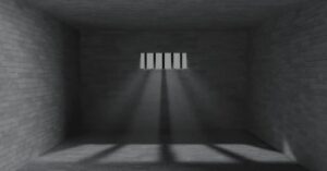 En la foto, la celda de una prisión