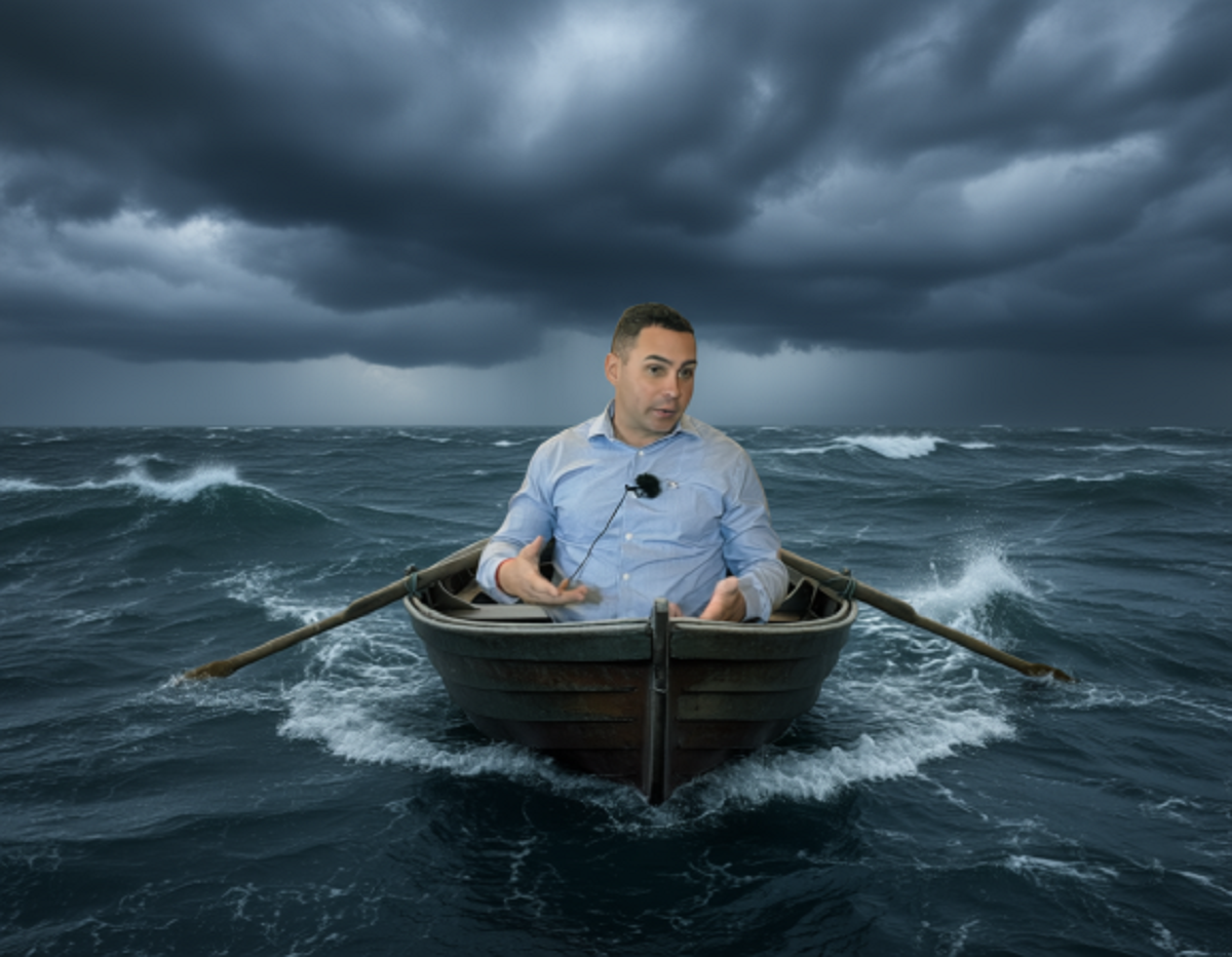 En la foto, Elián Gónzález a la deriva en un mar tormentoso