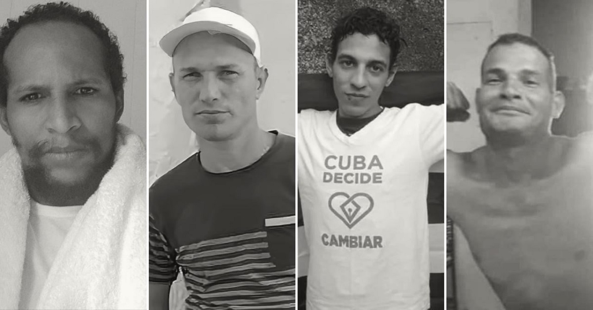 En la foto, presos que han muerto en las cárceles de Cuba