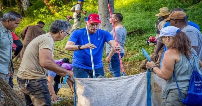 En la foto, Díaz-Canel