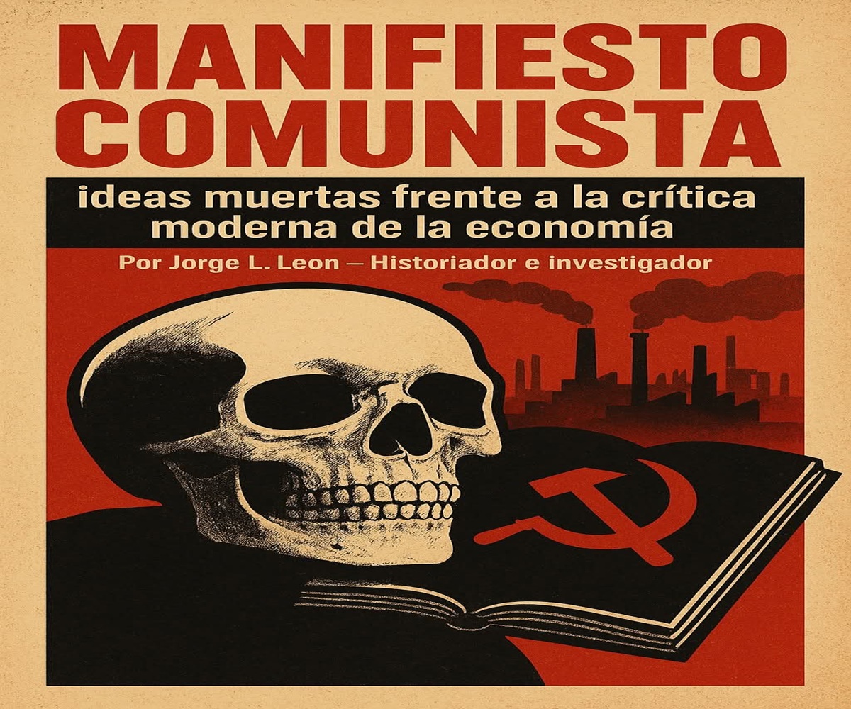 En la foto, una imagen relacionada con el Manifiesto Comunista