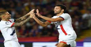 Gonzalo Ramos celebra el gol de la victoria ante el Barcelona