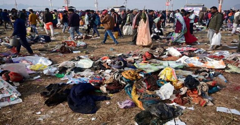 Imágenes posteriores a la estampida en el templo