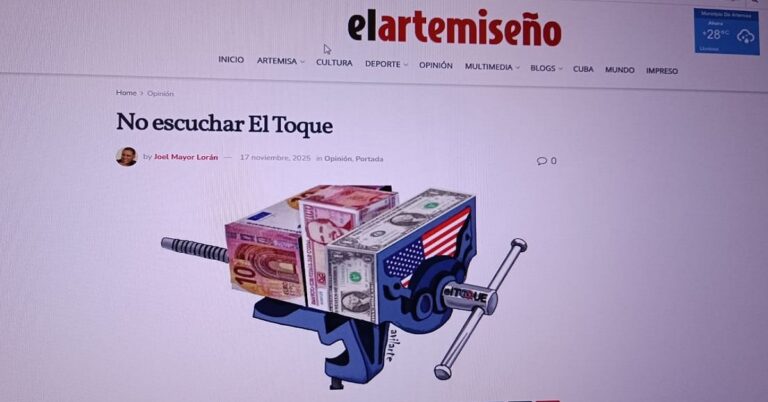 En la foto, entrada del texto de Joel Mayor en 'el artemiseño'