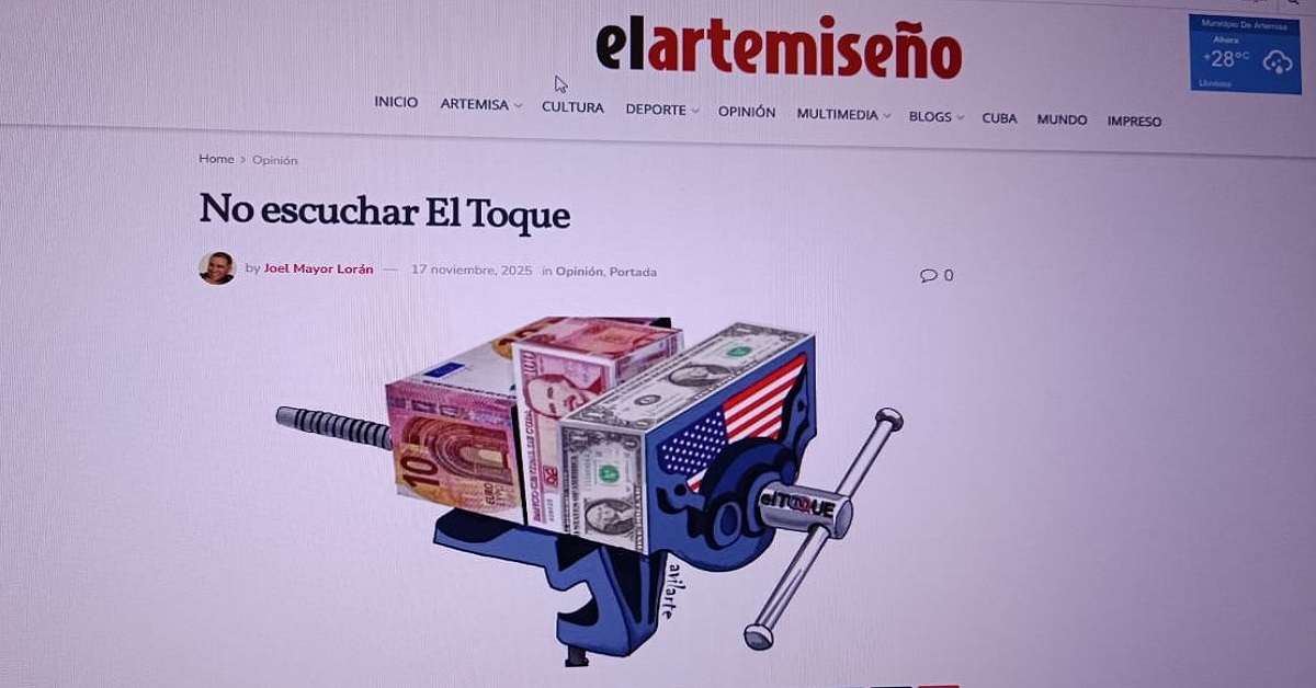 En la foto, entrada del texto de Joel Mayor en 'el artemiseño'