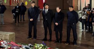 En la foto, el Real Madrid rinde homenaje a Diogo Jota