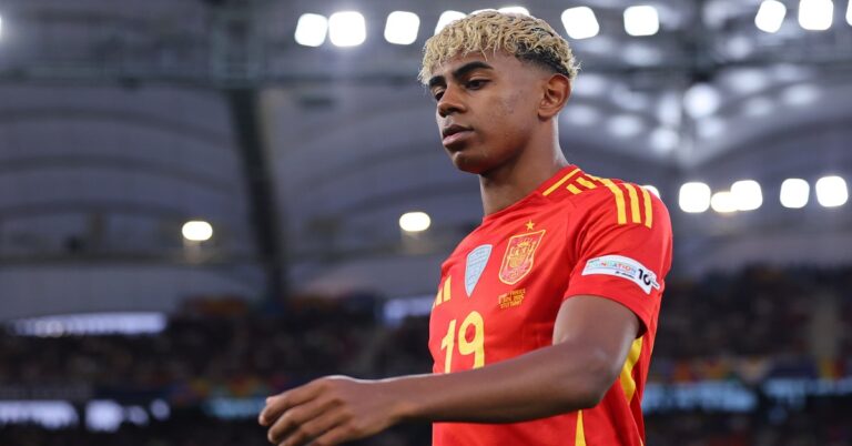 En la foto, Lamine Yamal