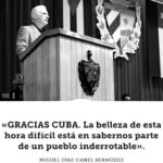 En la foto. un ejemplo del mensaje triunfalista del régimen cubano