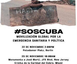 En la foto, convocatoria a hacer algo por Cuba
