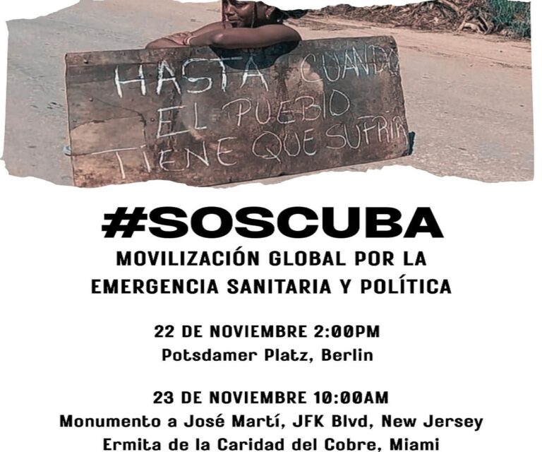 En la foto, convocatoria a hacer algo por Cuba