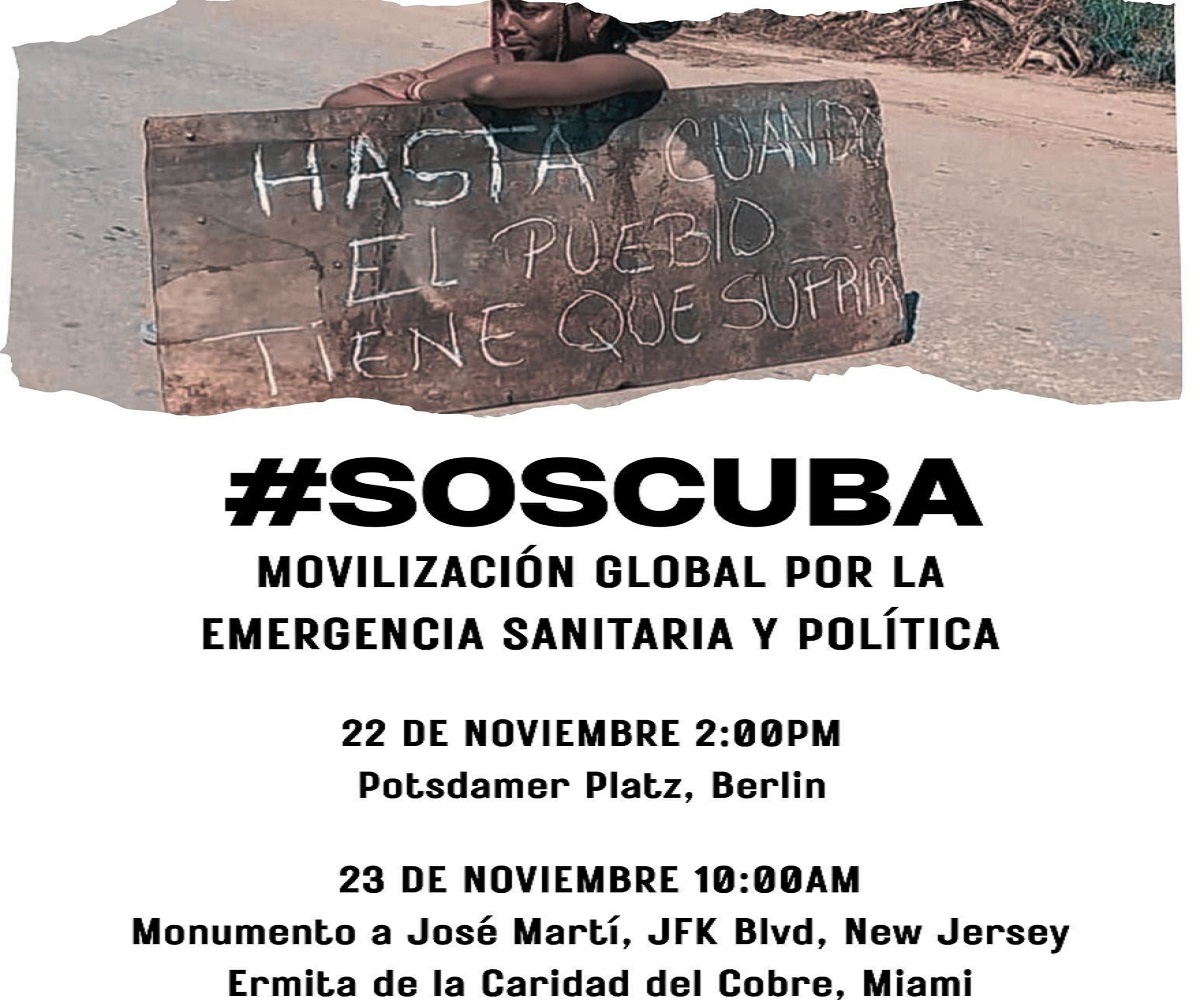En la foto, convocatoria a hacer algo por Cuba