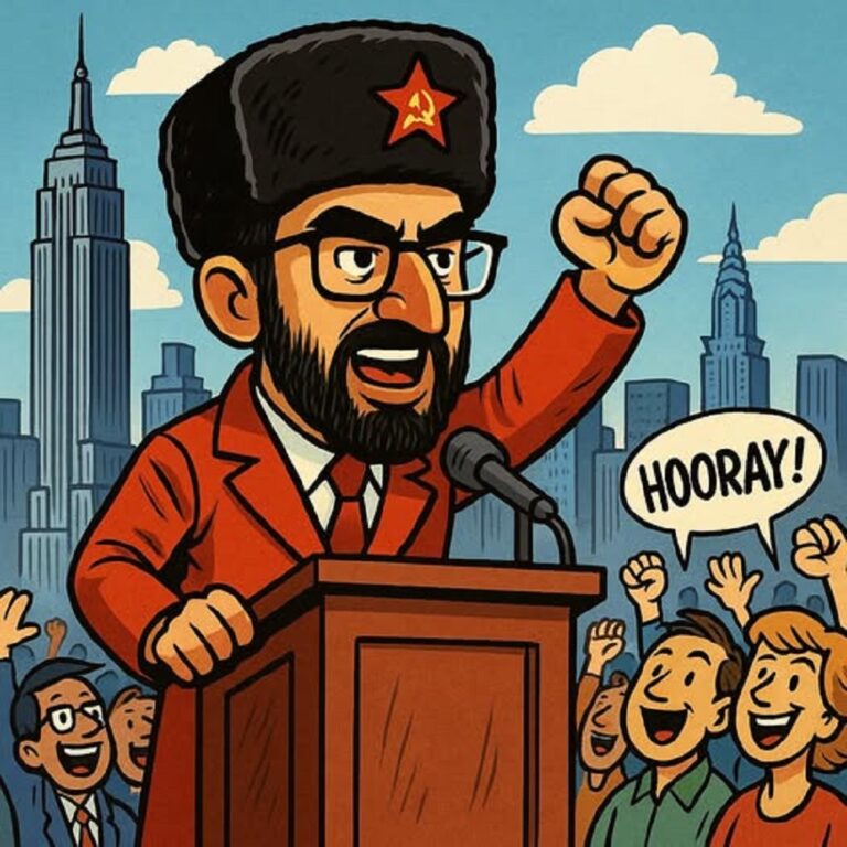 En la foto, una imagen cn AI de Zohran Mamdani