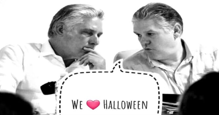 En la foto, Díaz-Canel y Alejandro Gil