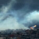 En la foto, ataque con drones de Israel en Líbano