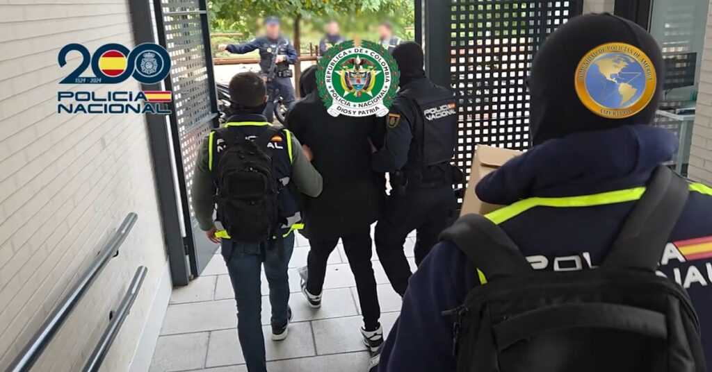 En la foto, detención de un miembro del Tren de Aragua en España