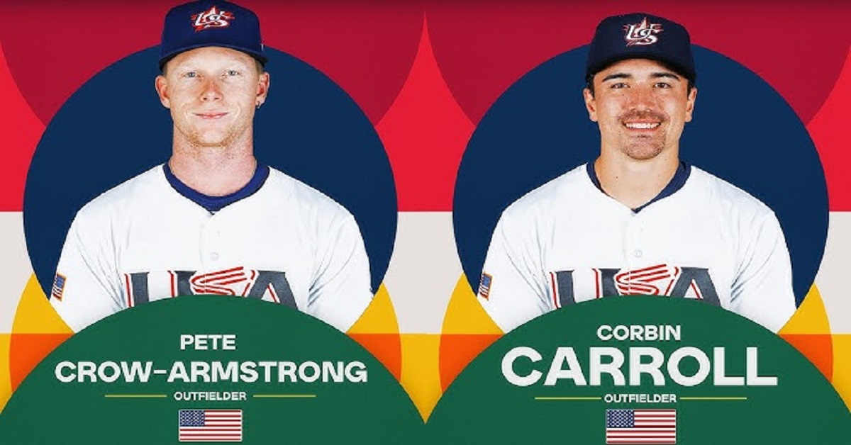 En la foto, Crow-Armstrong y Colbin Carroll