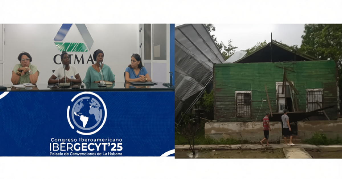 En la foto, dos imágenes de Cuba