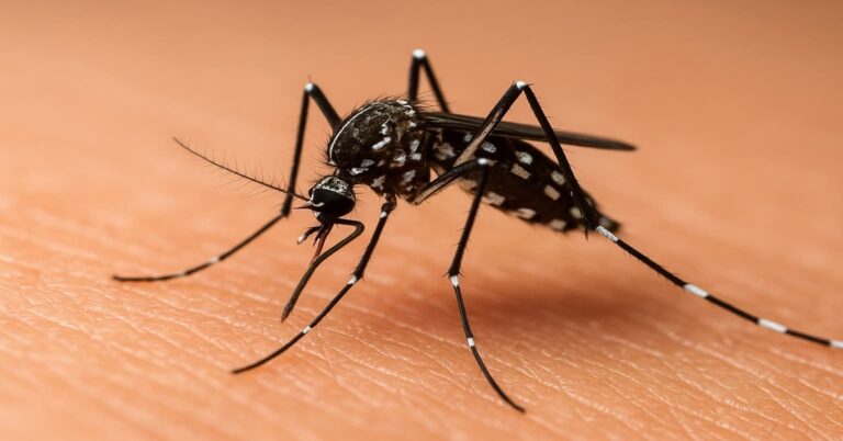 En la foto, un mosquito