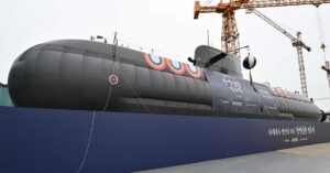 En la foto, un submarino nuclear surcoreano