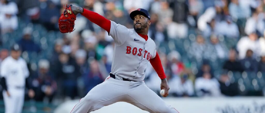 En la foto, el lanzador cubano Aroldis Chapman