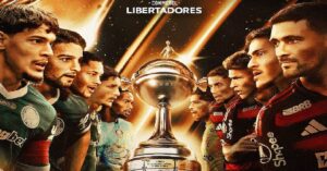 En la foto, anuncio de la final de la Copa Libertadores