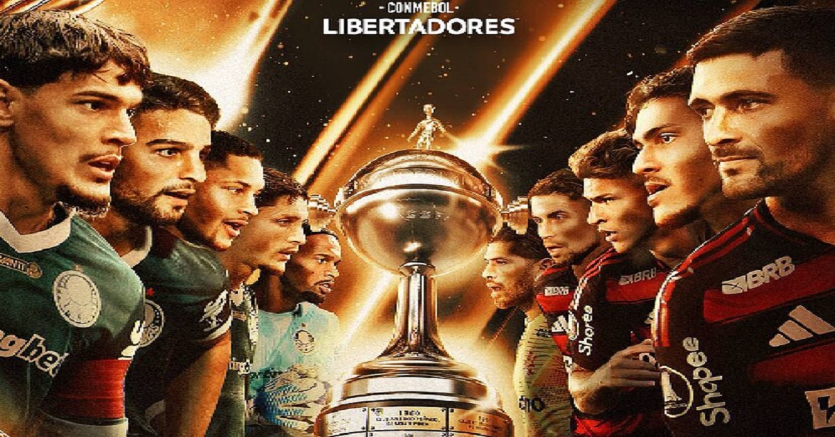 En la foto, anuncio de la final de la Copa Libertadores