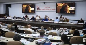 En la foto, imagen del XI Pleno del PCC