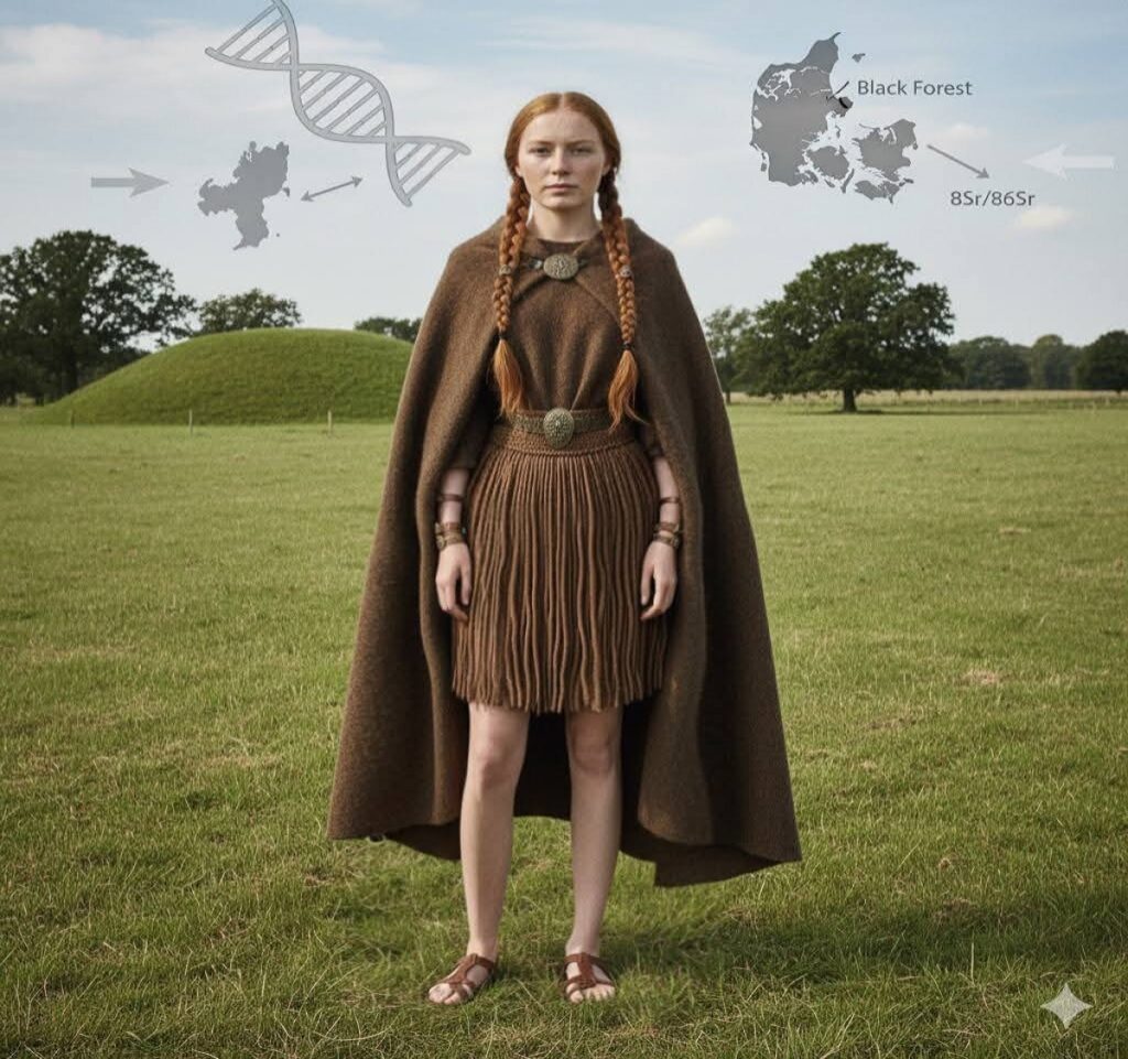 En la foto, una reconstrucción de la chica de Egtved